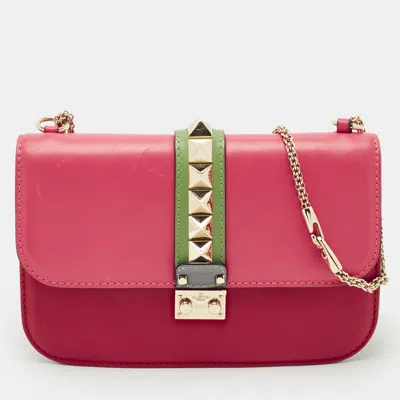 Pre-owned Valentino Garavani Multicolor Leather Medium Glam Lock Shoulder Bag