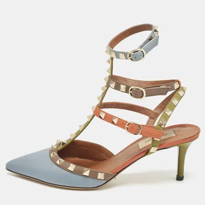 Pre-owned Valentino Garavani Multicolor Leather Rockstud Pumps Size 39
