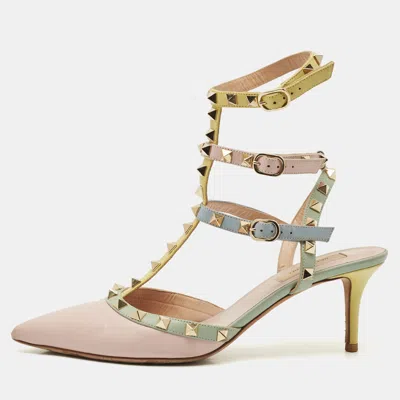 Pre-owned Valentino Garavani Multicolor Leather Rockstud Pumps Size 39
