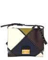 Valentino Multicolor Leather Studded Patchwork Shoulder Bag (authentic Pre-loved)
