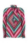 Valentino Women's Printed Crepe Shirt In Multicolor
