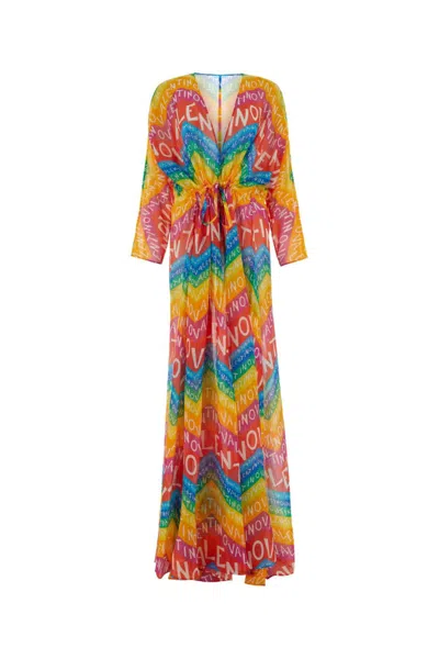 VALENTINO MULTICOLOR PRINTED ESCAPE BEACH ROBE