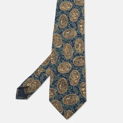 Pre-owned Valentino Garavani Multicolor Printed Silk Tie