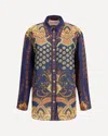 Valentino Garavani Women Paisley Linen Shirt With Medaglioni Voyage Imaginaire Pattern