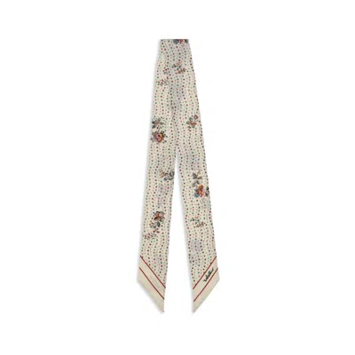 Valentino Multicolor Silk Scarf In Brown