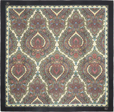 Valentino Multicolor Silk Twill Scarf