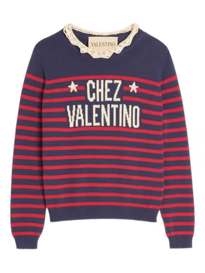 VALENTINO MULTICOLOR STRIPED SWEATER