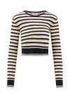 VALENTINO MULTICOLOR STRIPED WOOL AND LUREX JUMPER FOR WOMEN