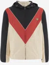 Valentino Logo Windbreaker With Hood And Pockets In Multi