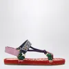 Valentino Garavani Lake Powell Sandal With Grape Embroidery 20mm Woman Multicolour 42