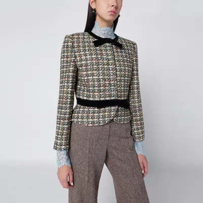 Valentino Multicolored Patterned Wool-blend Jacket