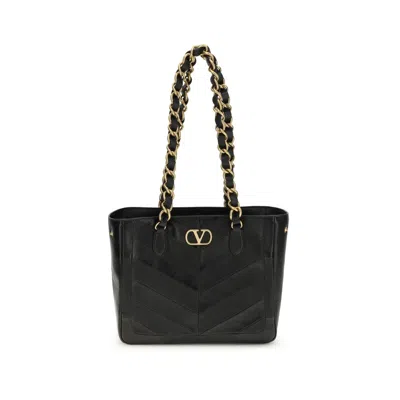 Valentino Garavani Napa Leather / Calf Bos Taurus Shoulder Women's Bag In Black