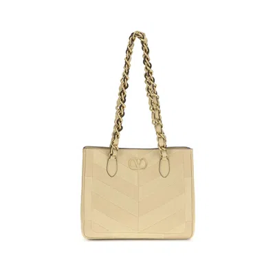 Valentino Garavani Napa Leather / Calf Bos Taurus Shoulder Women's Bag In Gold