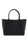 Valentino Nappa Calfskin Vlogo Side Tote Bag In Black