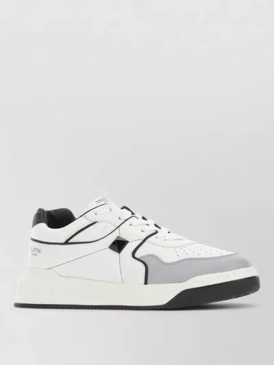 Valentino Garavani Multicolor Nappa Leather One Stud Sneakers In Animal Print