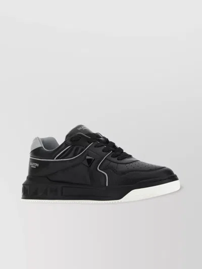 VALENTINO GARAVANI NAPPA LEATHER ONE STUD SNEAKERS