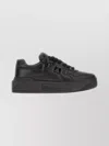 Valentino One Stud Xl Leather Low-top Sneakers In Black