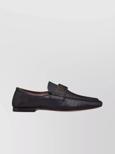 VALENTINO GARAVANI NAPPA LEATHER VLOGO LOAFER WITH BUCKLE DETAIL