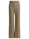 Valentino Natte Tailored Pants In Brown