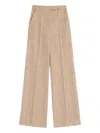 Valentino Woven Casual Pants In Brown