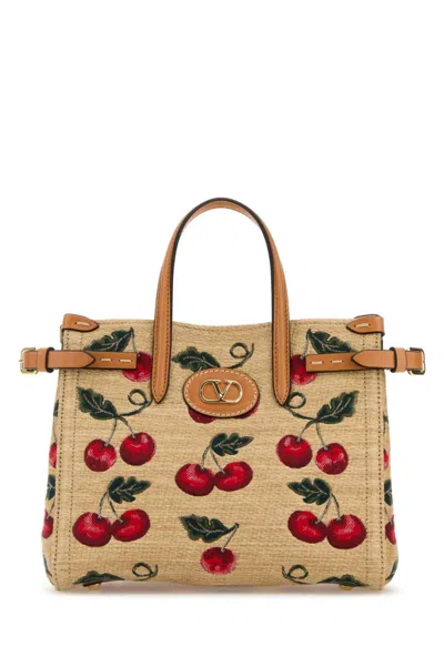 Valentino Garavani Natural Antibes Cherry-motif Small Tote