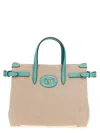 Valentino Women's Two-tone Canvas Antibes Shopping Bag | 6w2b0r19jse Color R2k In Natural
