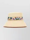 Valentino Natural Fiber Bucket Hat With Embroidered Band