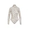 Valentino Natural Floral Lace Top In White