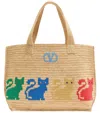 Valentino Garavani  Garavani Raffiachat Large Raffia Shopping Bag Woman Natural Uni In Neutral