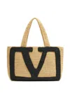 Valentino Borsa Shopping Viva Superstar Grande In Rafia Donna In Brown