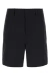 Valentino Tailored Stretch-cotton Chino Shorts In Navy Blue