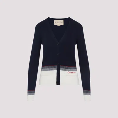 Valentino Navy Blue Chez Cardigan