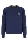 Valentino Cotton Crew Neck Sweatshirt In Blue