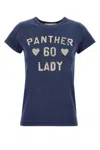 Valentino Garavani Panther Lady T-shirt In Blue