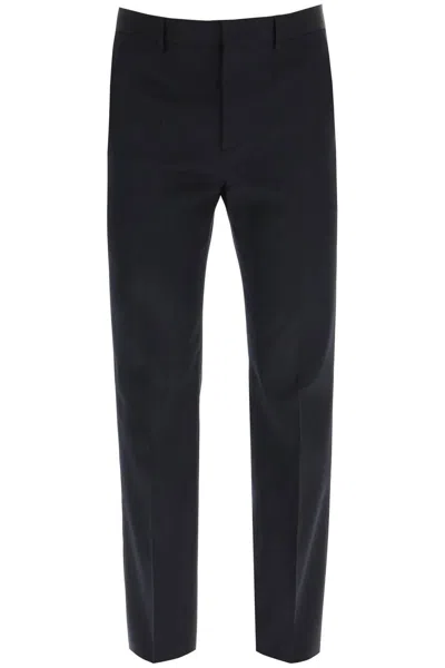 Valentino Navy Blue Men's Wool Trousers For Fall/winter 2024