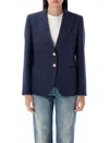 Valentino Garavani Women Single-breasted Jacket In Blue