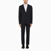 VALENTINO VALENTINO NAVY BLUE SINGLE-BREASTED SUIT IN WOOL