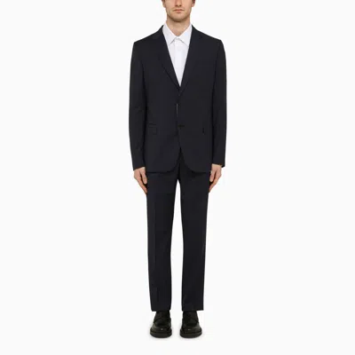 Valentino | Navy Blue Single-breasted Suit In Wool