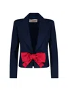 Valentino Tailored Bow-detail Jacket Crafted From Lightweight Viscose