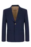 Valentino Slim Fit Wool Gabardine Jacket In Indaco