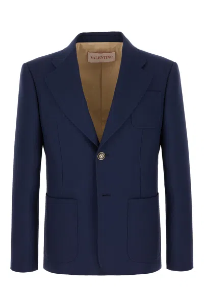 VALENTINO NAVY BLUE WOOL BLAZER