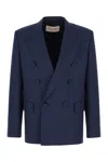 Valentino Wool Gabardine Jacket In Blue