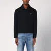 Valentino Virgin Wool V-detail Jacket In Blue