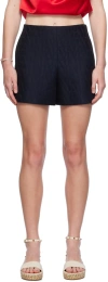 Valentino Toile Iconographe-patterned Shorts In 598 Navy
