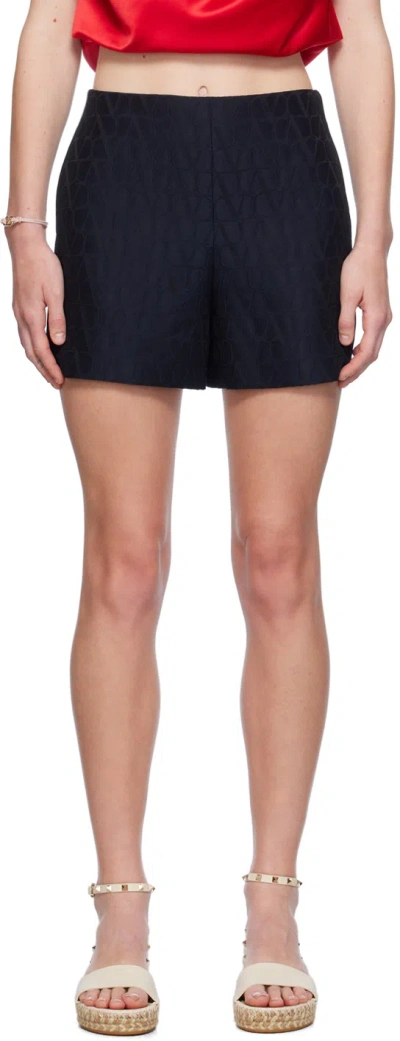 VALENTINO NAVY COUTURE SHORTS