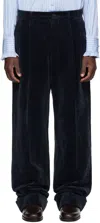 Valentino Trousers Featuring Pleated Design And Belt Loops In Blue