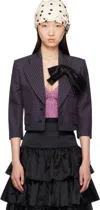 Valentino Navy Plusdepois Print Bow Jacket