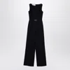 Valentino Sleeveless Wool Jumpsuit In Blue