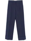 Valentino Crepe Trousers In Blue