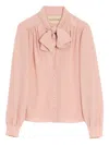 Valentino Crepe De Chine Shirt In Pink